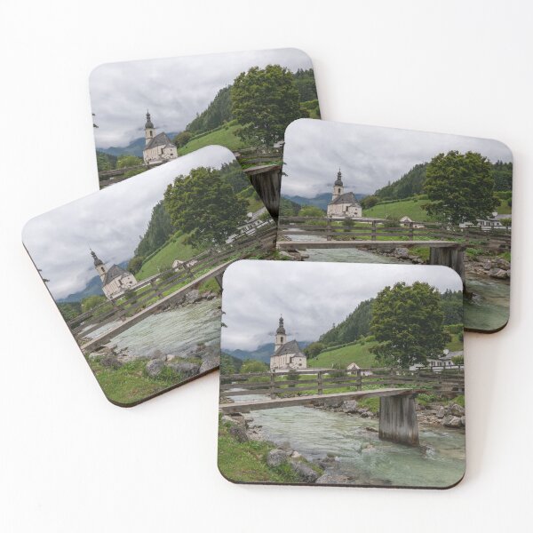 Item preview, The Church of St. Sebastian in Ramsau - Berchtesgaden - Berchtesgaden Alps designed and sold by xP42.