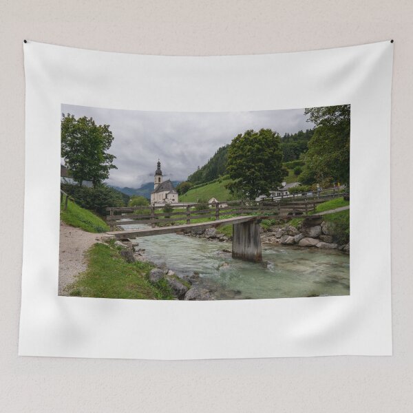 Item preview, The Church of St. Sebastian in Ramsau - Berchtesgaden - Berchtesgaden Alps designed and sold by xP42.