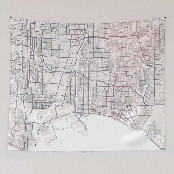Item preview, Long Beach Map, Long Beach California USA City designed and sold by TheRedFinch.