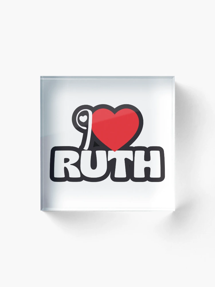Thumbnail 1 of 5, Acrylic Block, I love Ruth, Ruth Calligraphy, Gift for Ruth, Custom Gift Ruth, Personalized Gift Ruth, Ruth Gift, Birthday Gift designed and sold by NameArtStore.