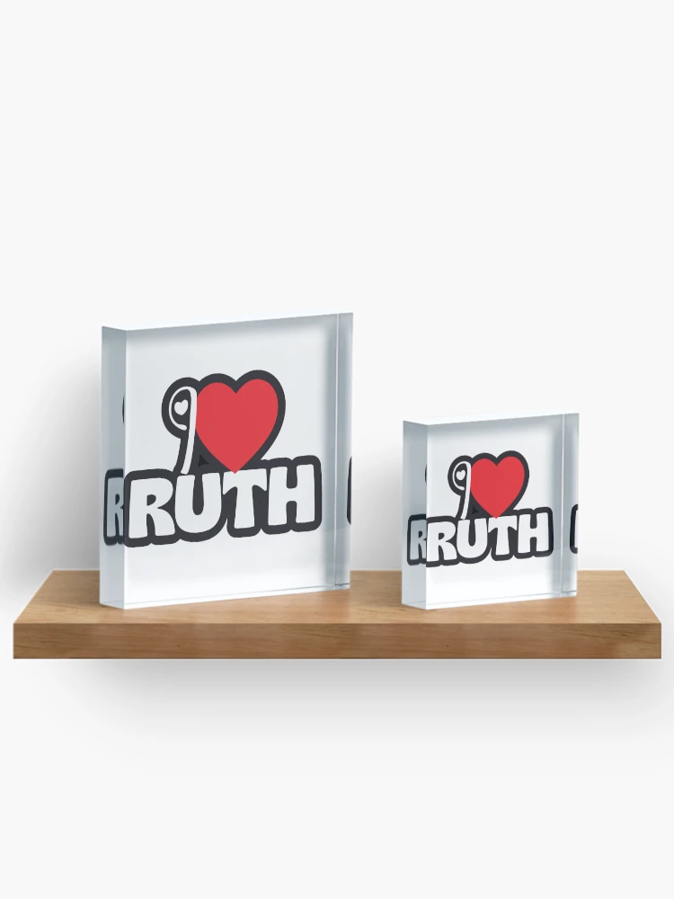 Thumbnail 3 of 5, Acrylic Block, I love Ruth, Ruth Calligraphy, Gift for Ruth, Custom Gift Ruth, Personalized Gift Ruth, Ruth Gift, Birthday Gift designed and sold by NameArtStore.