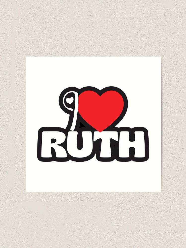 Thumbnail 1 of 3, Art Print, I love Ruth, Ruth Calligraphy, Gift for Ruth, Custom Gift Ruth, Personalized Gift Ruth, Ruth Gift, Birthday Gift designed and sold by NameArtStore.