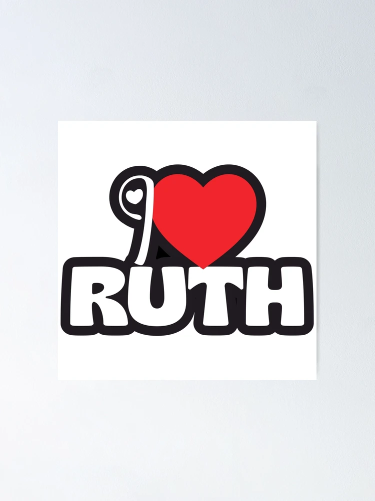 Thumbnail 1 of 3, Poster, I love Ruth, Ruth Calligraphy, Gift for Ruth, Custom Gift Ruth, Personalized Gift Ruth, Ruth Gift, Birthday Gift designed and sold by NameArtStore.
