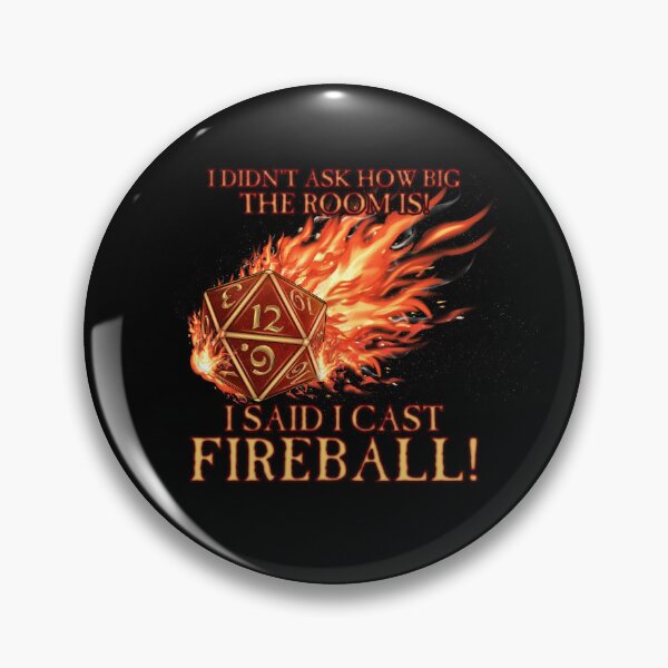 Item preview, D20 I Didn't Ask! I Cast Fireball! designed and sold by SideQuest - Scribbled Chaos!.