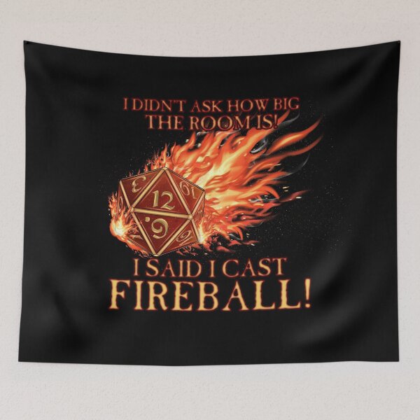 Item preview, D20 I Didn't Ask! I Cast Fireball! designed and sold by SideQuest - Scribbled Chaos!.