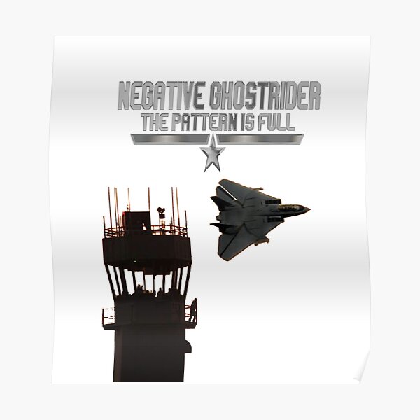 Negative Ghostrider Top Gun Fly by Poster