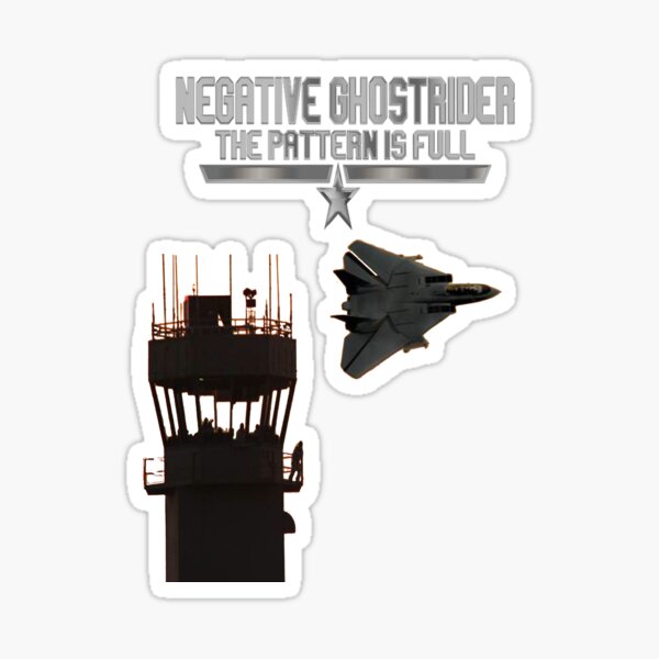 Negative Ghostrider Top Gun Fly by Sticker