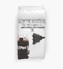 Negative Ghostrider Top Gun Fly by Duvet Cover