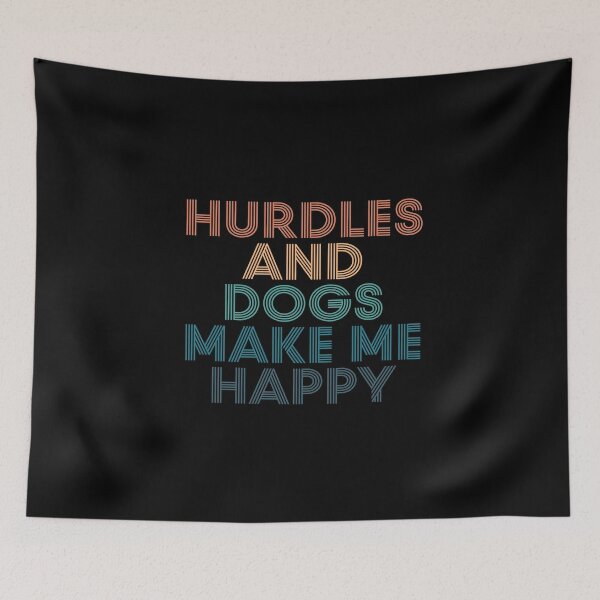 Item preview, Hurdles And Dogs Make Me Happy- Gift for Hurdles & Dogs Fans designed and sold by kindxinn.
