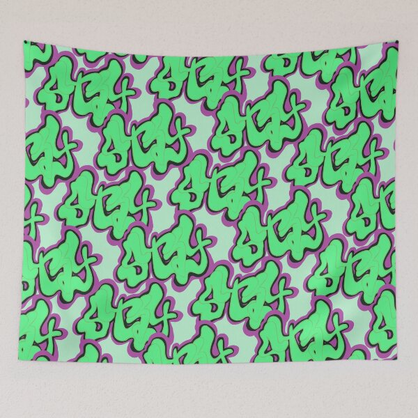 Item preview, Stay Graffiti Pattern - Slime Green designed and sold by Chaparralia.