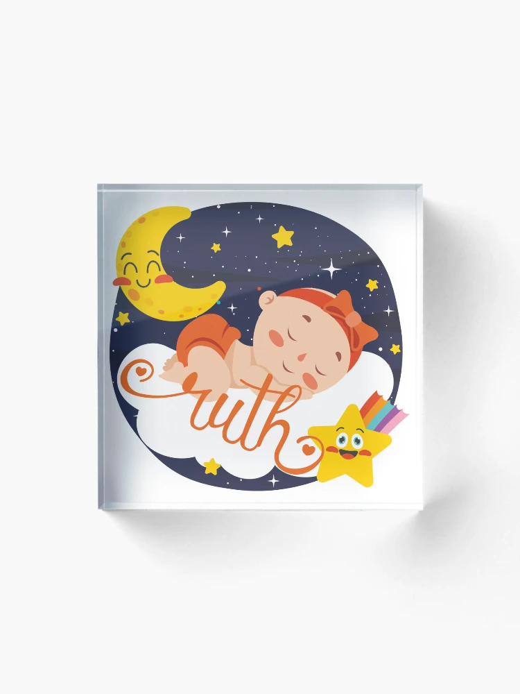 Thumbnail 1 of 5, Acrylic Block, Baby Ruth, Ruth Baby Shower, Gift for Ruth, Personalized Gift Ruth, Ruth Birthday Sticker, Ruth Baby Shower Sticker designed and sold by NameArtStore.