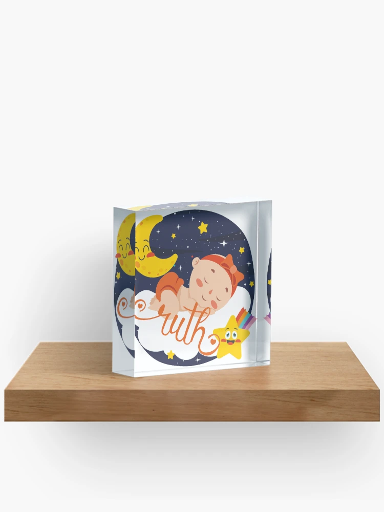 Thumbnail 2 of 5, Acrylic Block, Baby Ruth, Ruth Baby Shower, Gift for Ruth, Personalized Gift Ruth, Ruth Birthday Sticker, Ruth Baby Shower Sticker designed and sold by NameArtStore.