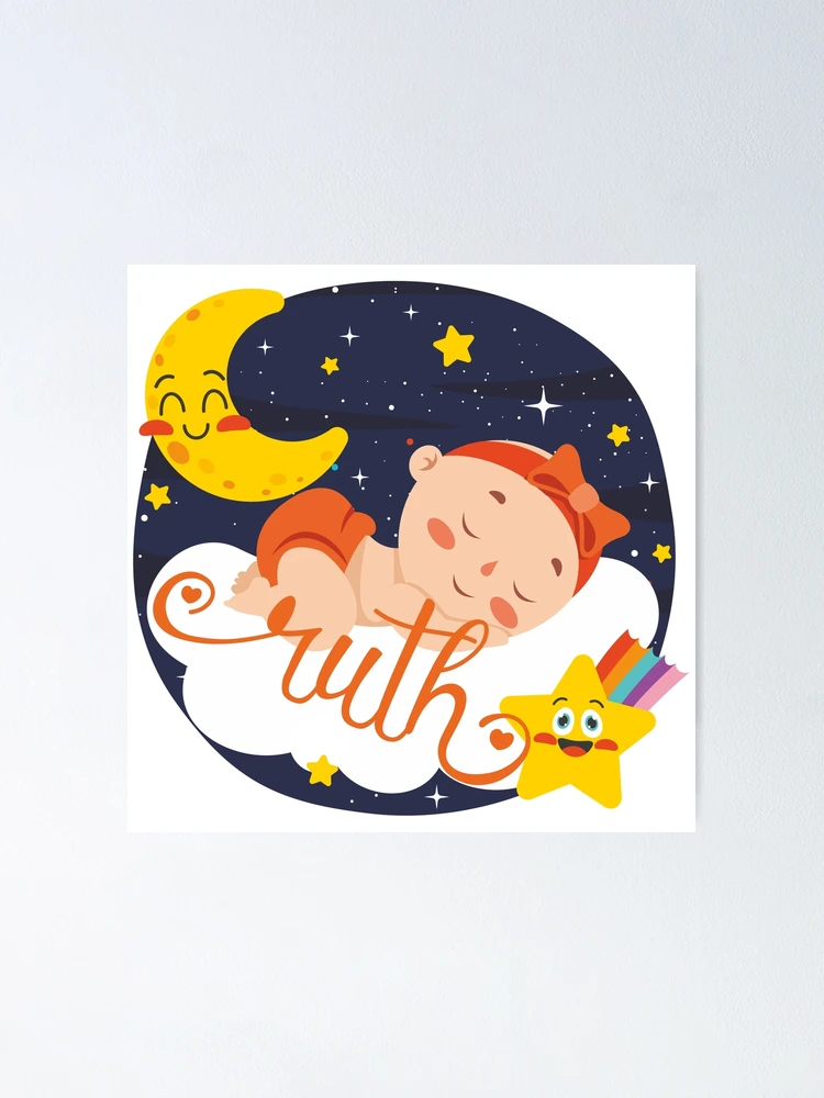 Thumbnail 1 of 3, Poster, Baby Ruth, Ruth Baby Shower, Gift for Ruth, Personalized Gift Ruth, Ruth Birthday Sticker, Ruth Baby Shower Sticker designed and sold by NameArtStore.