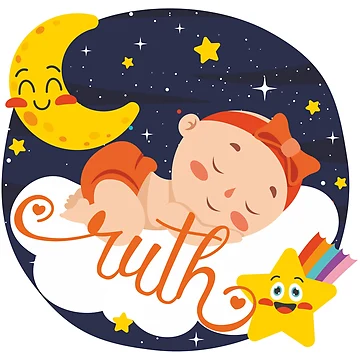 Artwork thumbnail, Baby Ruth, Ruth Baby Shower, Gift for Ruth, Personalized Gift Ruth, Ruth Birthday Sticker, Ruth Baby Shower Sticker by NameArtStore
