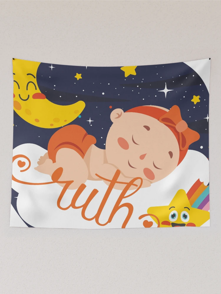 Thumbnail 2 of 3, Tapestry, Baby Ruth, Ruth Baby Shower, Gift for Ruth, Personalized Gift Ruth, Ruth Birthday Sticker, Ruth Baby Shower Sticker designed and sold by NameArtStore.