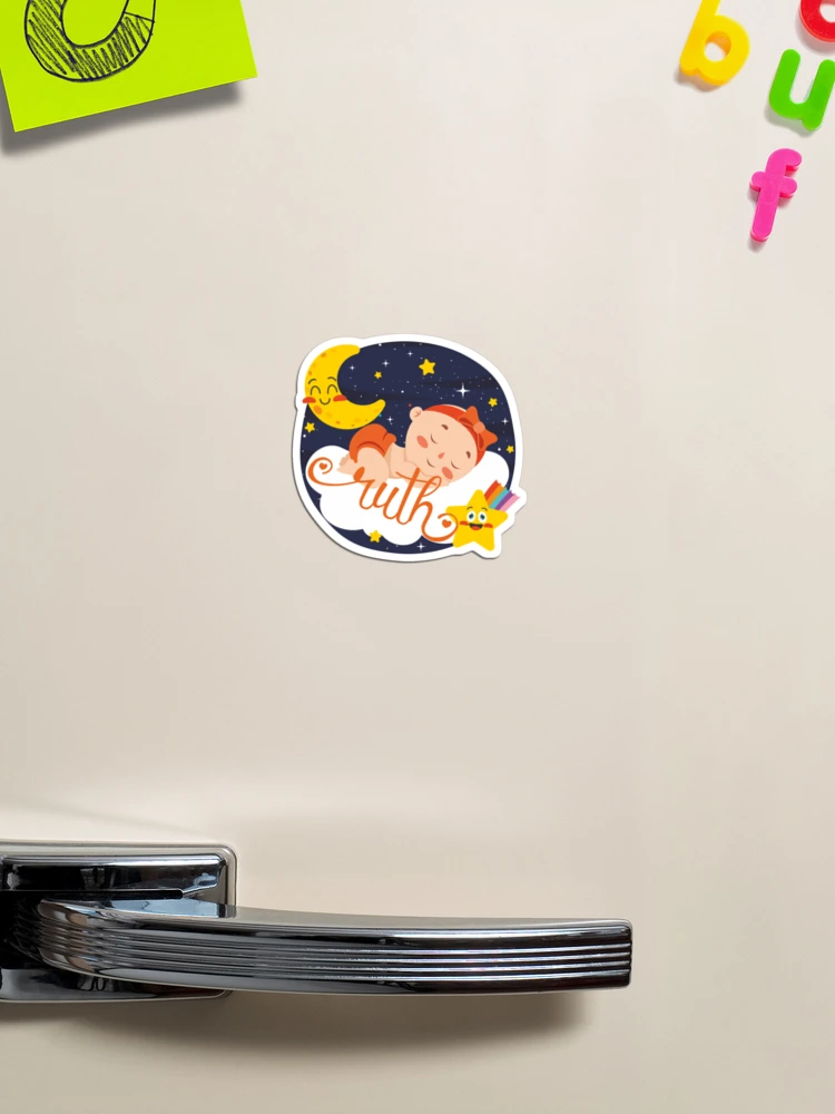 Thumbnail 1 of 3, Magnet, Baby Ruth, Ruth Baby Shower, Gift for Ruth, Personalized Gift Ruth, Ruth Birthday Sticker, Ruth Baby Shower Sticker designed and sold by NameArtStore.