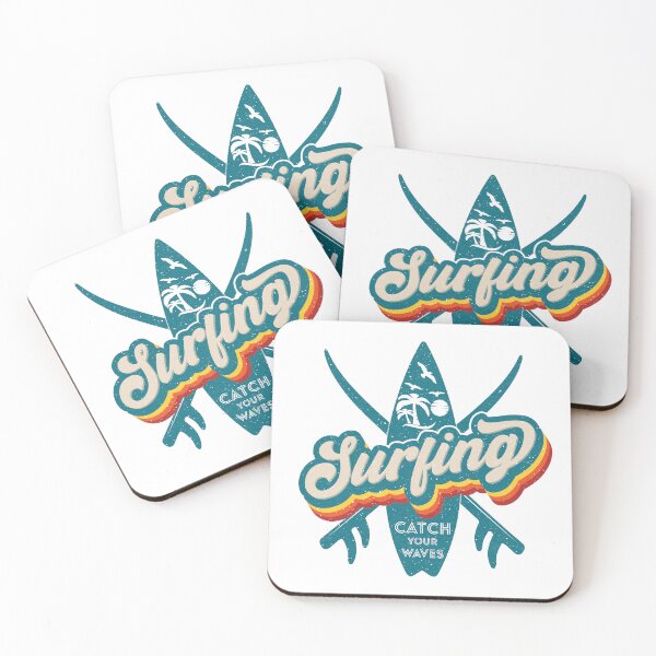 Item preview, Retro Vintage Surfing Catch Your Waves designed and sold by Whimsical  Thinker.