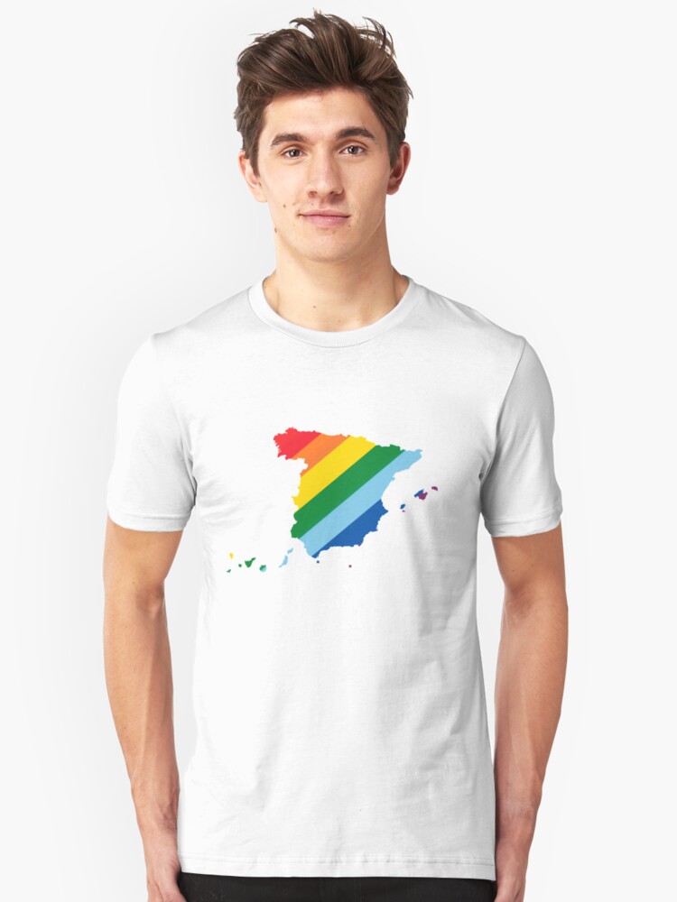 camiseta con colores del orgullo gay