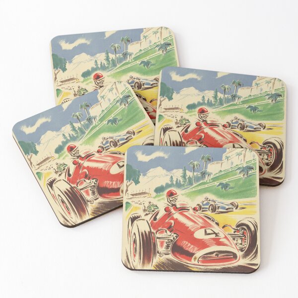 Item preview, GRAND PRIX DE PAU France 1959 Vintage Car Racing Poster Geo Ham designed and sold by retroposters.