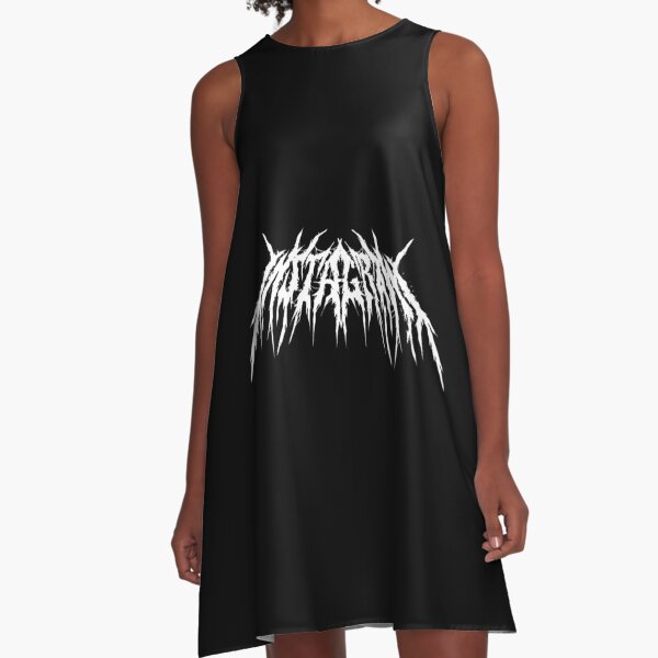 Brutal Instagram Egirl Goth Logo Racerback A-Line Dress