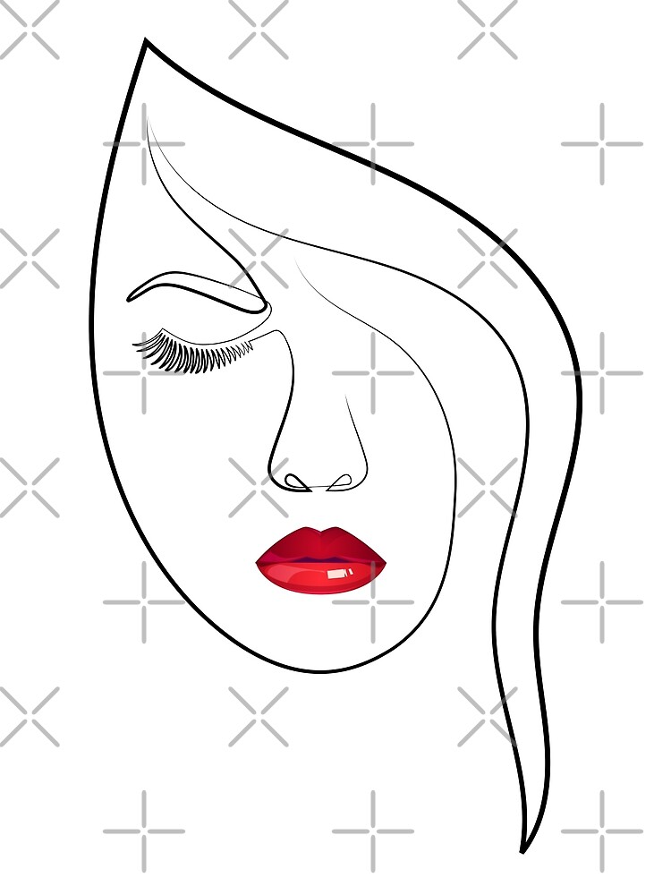 dibujo de labios rojos