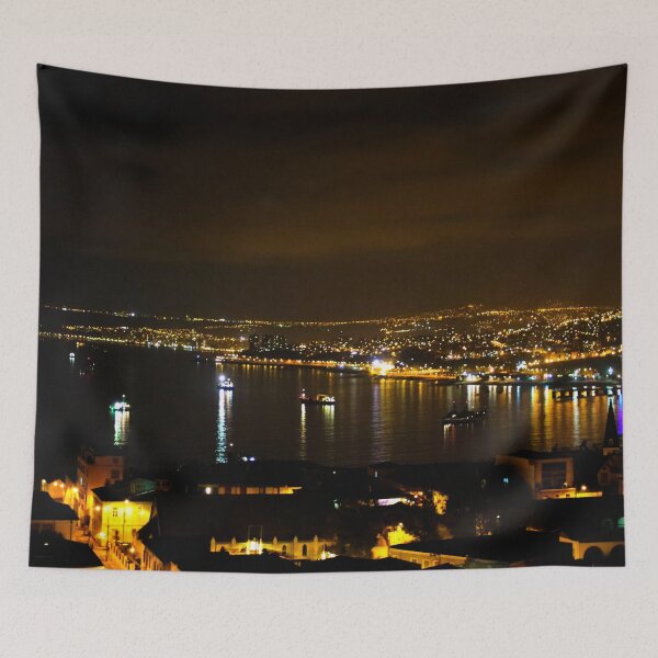 Item preview, Valparaiso Harbor at Night, Chile designed and sold by Kurt  Van Wagner.