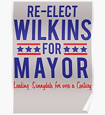 BUFFY The Vampire Slayer Re-Elect MAYOR WILKINS Scooby Gang Big Bad Poster