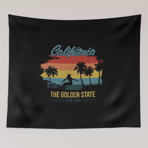 Item preview, California The Golden State retro inspired T-Shirt designed and sold by illustramanshop.