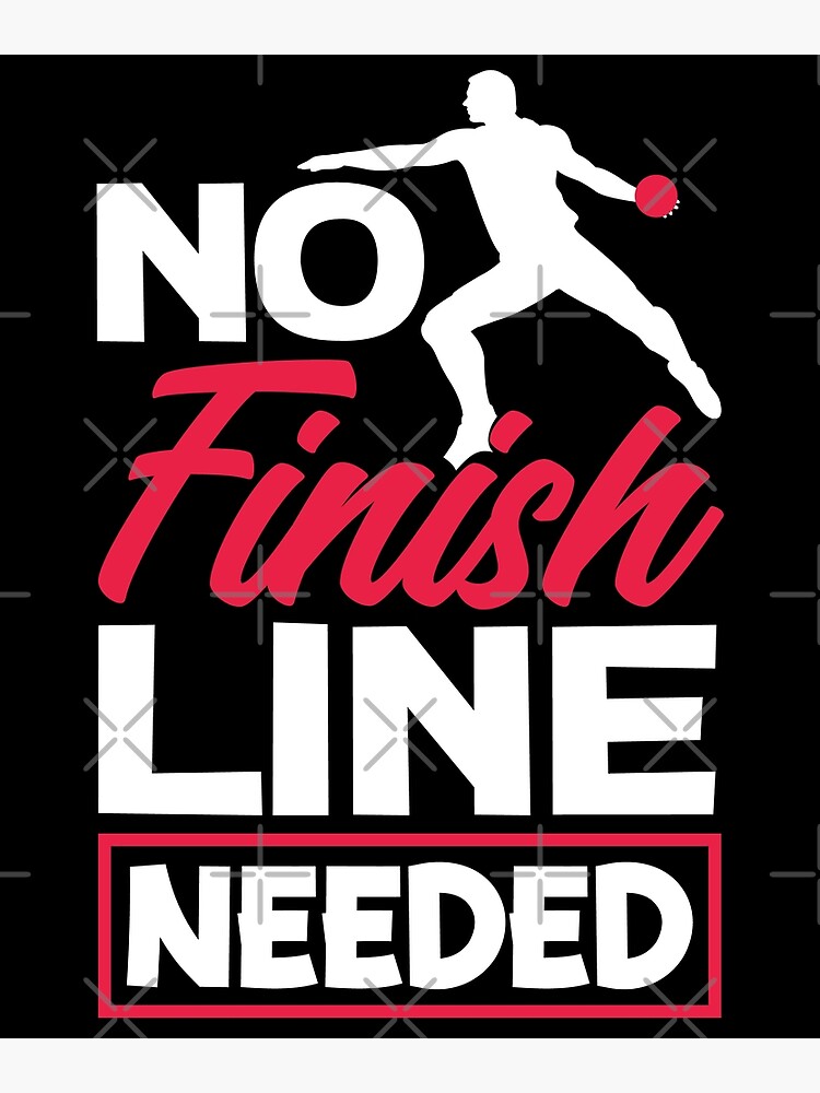 "Discus Throwing Discus Thrower Track and Field Finish Line" Poster by