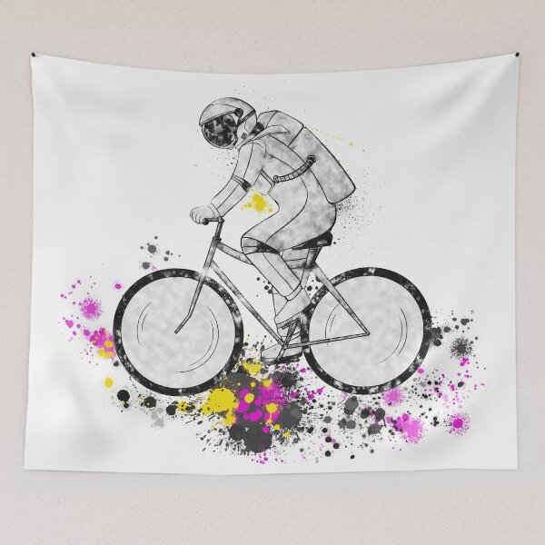 Item preview, The astronaut rides on his space bicycle designed and sold by Goliardika-Shop.