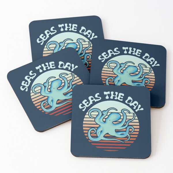 Item preview, Seas The Day | Retro Octopus Vacation Vibes  designed and sold by TMBTM.
