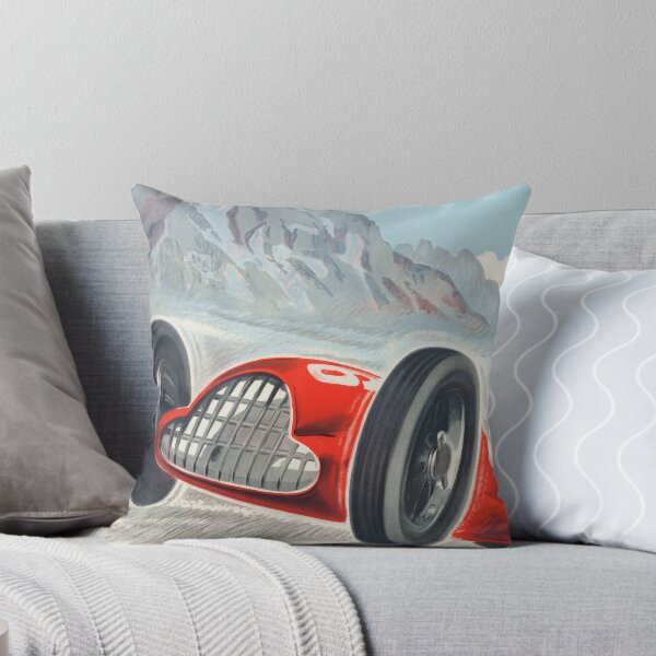 Item preview, LENZERHEIDE Graubunden Alpine Valley SWITZERLAND 1951 Vintage Car Racing Poster Art designed and sold by retroposters.