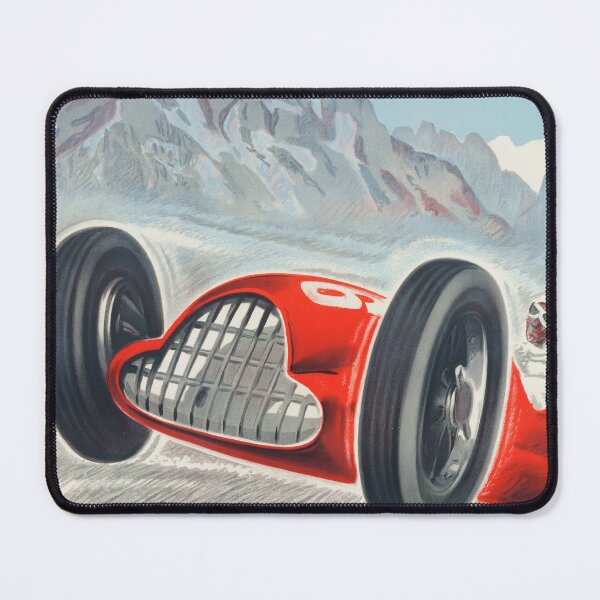 Item preview, LENZERHEIDE Graubunden Alpine Valley SWITZERLAND 1951 Vintage Car Racing Poster Art designed and sold by retroposters.