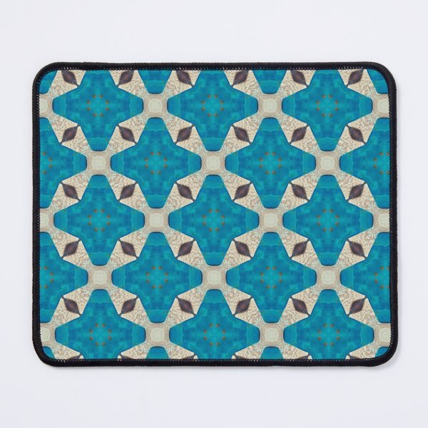 Item preview, Modern Symmetrical Pattern blue tile designed and sold by SirErnZ.
