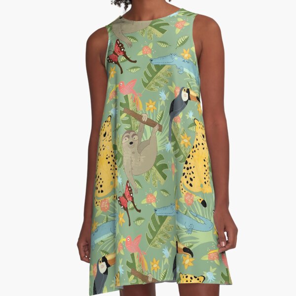 Jungle Adventure A-Line Dress