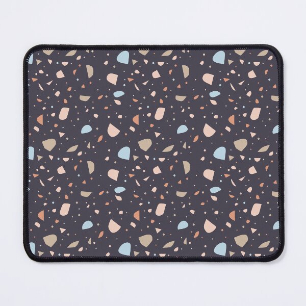 Item preview, Terazzo Blue Brown and Orange on Dark Grey Pattern designed and sold by Alicia Chee.