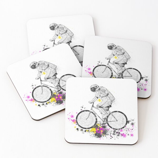 Item preview, The astronaut rides on his space bicycle designed and sold by Goliardika-Shop.