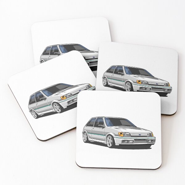 Item preview, White Ford Fiesta RS coupe designed and sold by SketchNinja.