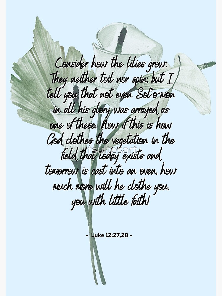 Lilies of the field - Luke 12:27,28 | Greeting Card