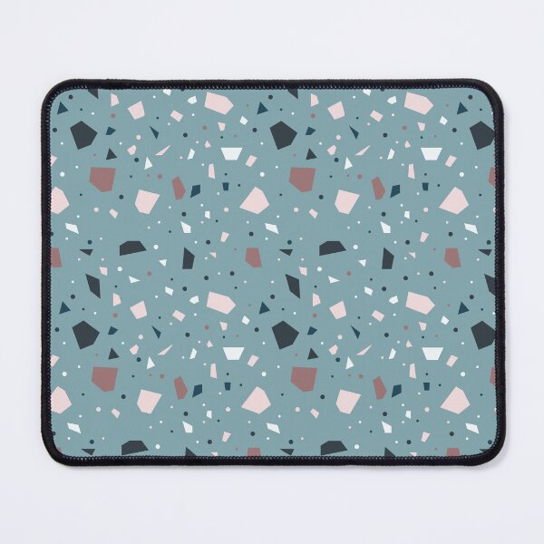 Item preview, Terazzo Beige Brown and Dark Grey on Turquoise Pattern designed and sold by Alicia Chee.