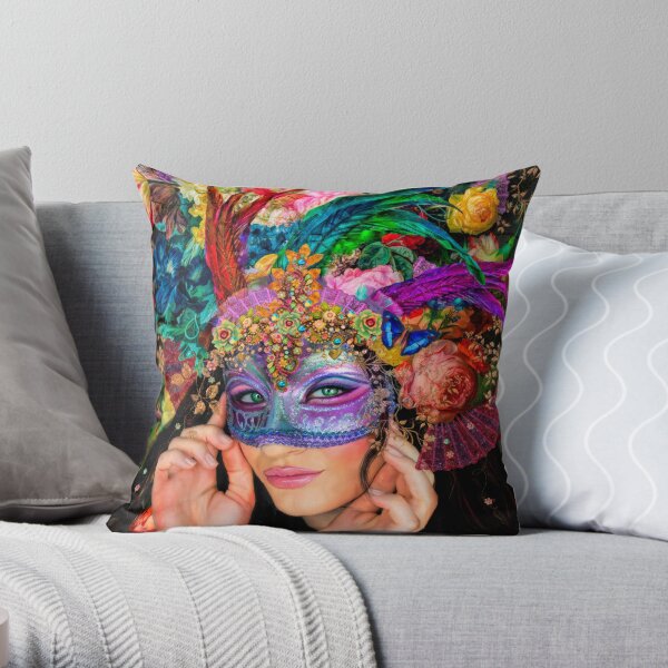 The Mascherari's Muse Throw Pillow