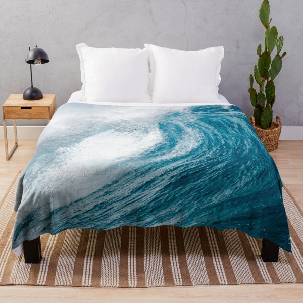 Item preview, "Aqua Euphoria" - Captivating blue ocean wave art print designed and sold by pocketgraphic.