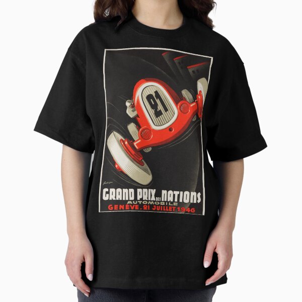 Item preview, GRAND PRIX DES NATIONS Automobile GENEVE 1946 Vintage Switzerland Racing Poster designed and sold by retroposters.