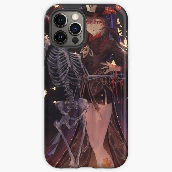 Hu Tao danse avec squelette - Genshin Impact Coque antichoc iPhone
