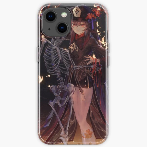Hu Tao danse avec squelette - Genshin Impact Coque souple iPhone