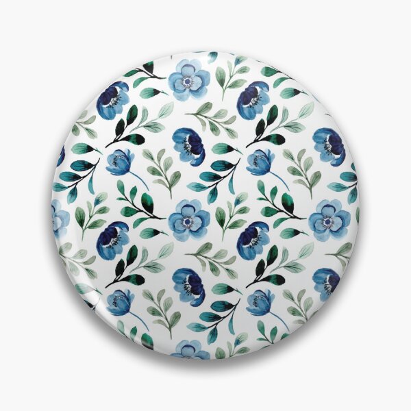 Item preview, Modern Elegant and classy beautiful Bleu Flower Throw pillow  gift for wife gift for gilfriend gift for flower lovers gift for botanists  designed and sold by GhostAmine.