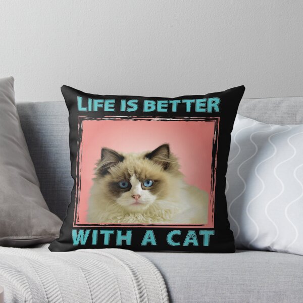 Item preview, Funny cat face - Beautiful cat gifts for cat mom or cat dad - life is better with a cat for cat dad designed and sold by Alice-Elgawi.