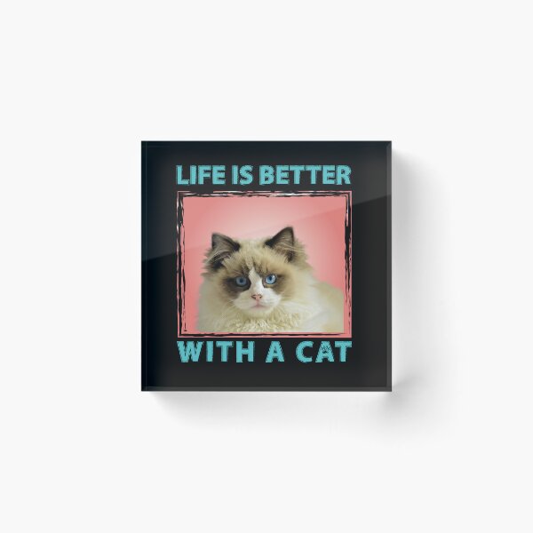 Item preview, Funny cat face - Beautiful cat gifts for cat mom or cat dad - life is better with a cat for cat dad designed and sold by Alice-Elgawi.