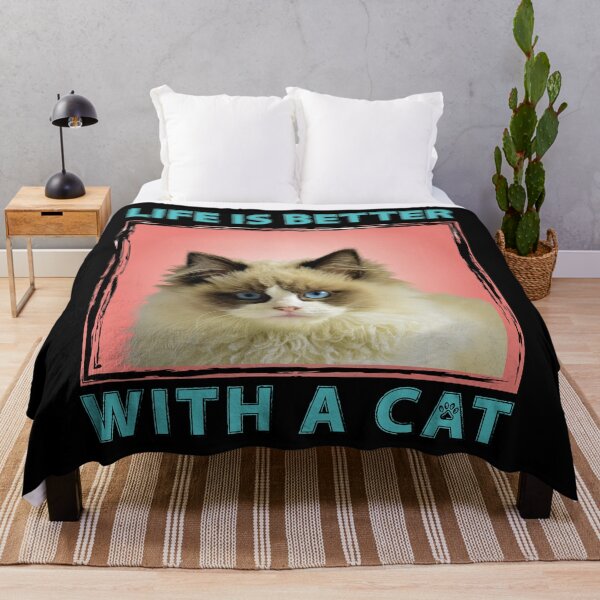 Item preview, Funny cat face - Beautiful cat gifts for cat mom or cat dad - life is better with a cat for cat dad designed and sold by Alice-Elgawi.