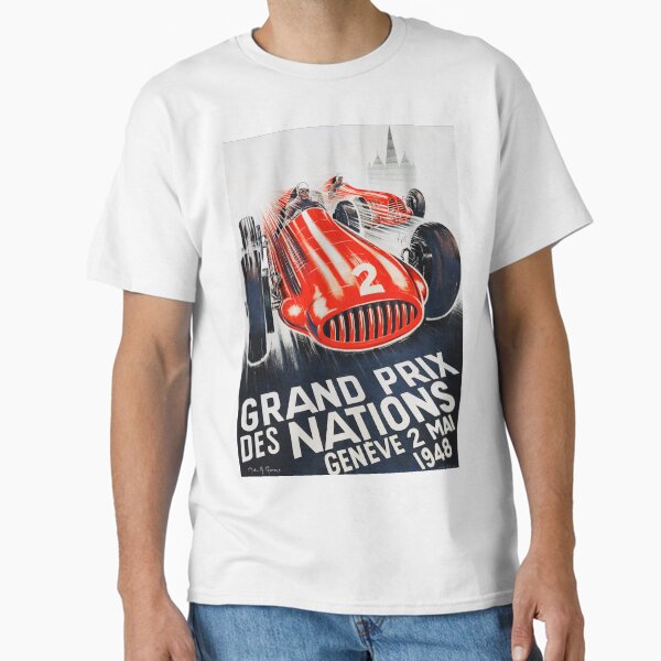 Item preview, GRAND PRIX DES NATIONS GENEVA 1948 Switzerland Art Deco by John A Geneux Vintage Car Racing Poster designed and sold by retroposters.